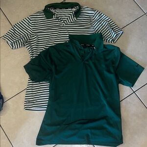 Men's Golf Green Polo Pack - Solid and Striped Short-Sleeve Tops